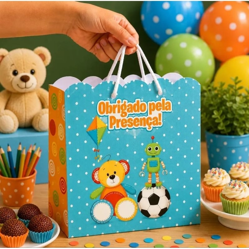 Sacolinha Personalizada Brinquedos Lembrancinha Festa Aniversário