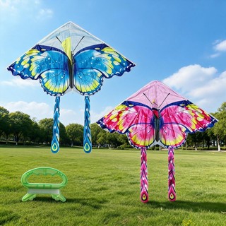 Pipa Borboleta Grande 90/100/140cm Fácil de Voar com Carretel - Brinquedo Infantil ao Ar Livre para Crianças e Adultos