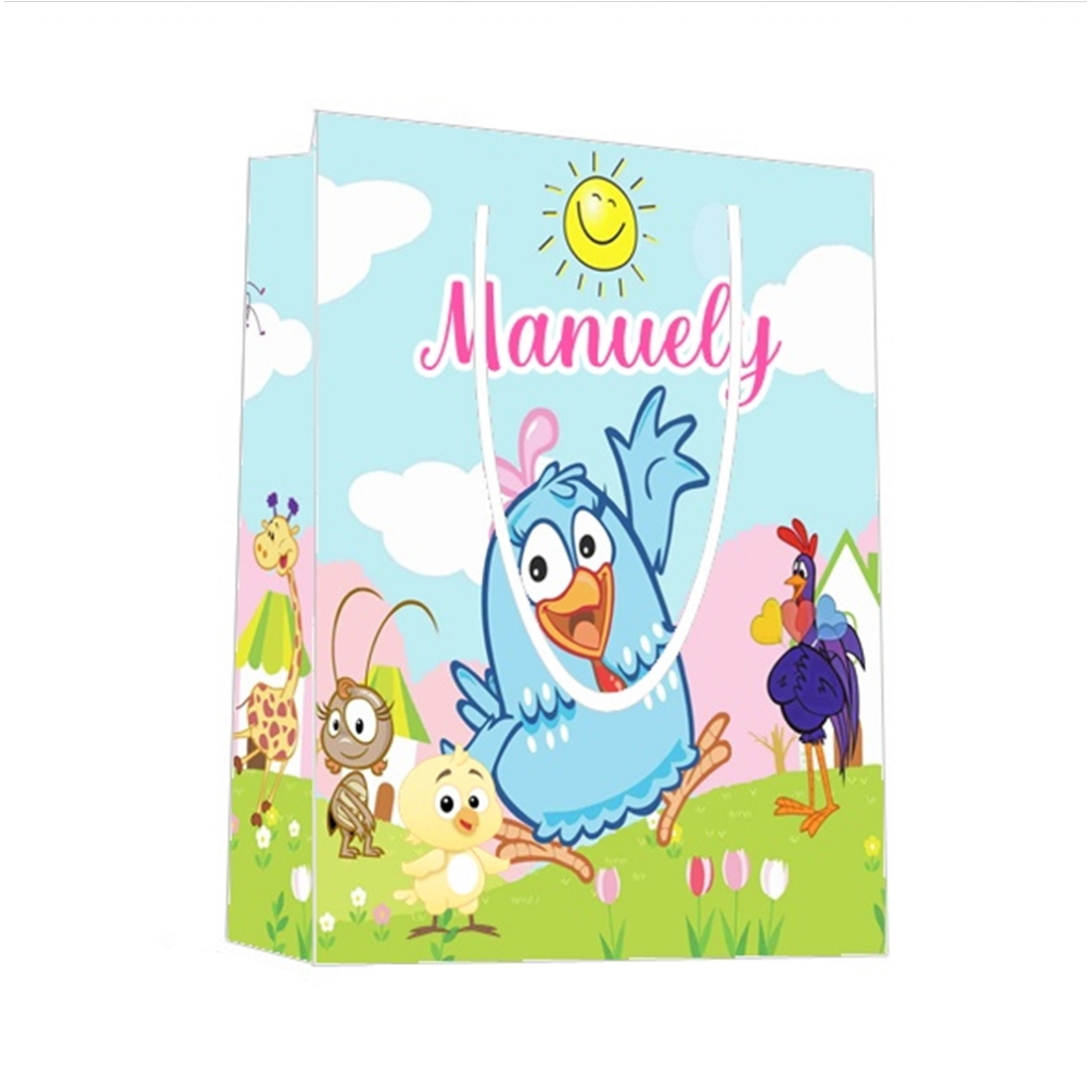 Sacolinha Galinha Pintadinha Candy Personalizada para Aniversário/ Lembrancinha Festa Infantil / Qualquer nome e idade