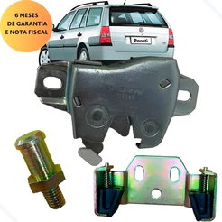 Conjunto Fechadura Trava Elétrica Tampa Traseira Porta Mala Bagageiro Batente e Pino VW Parati G3 G4
