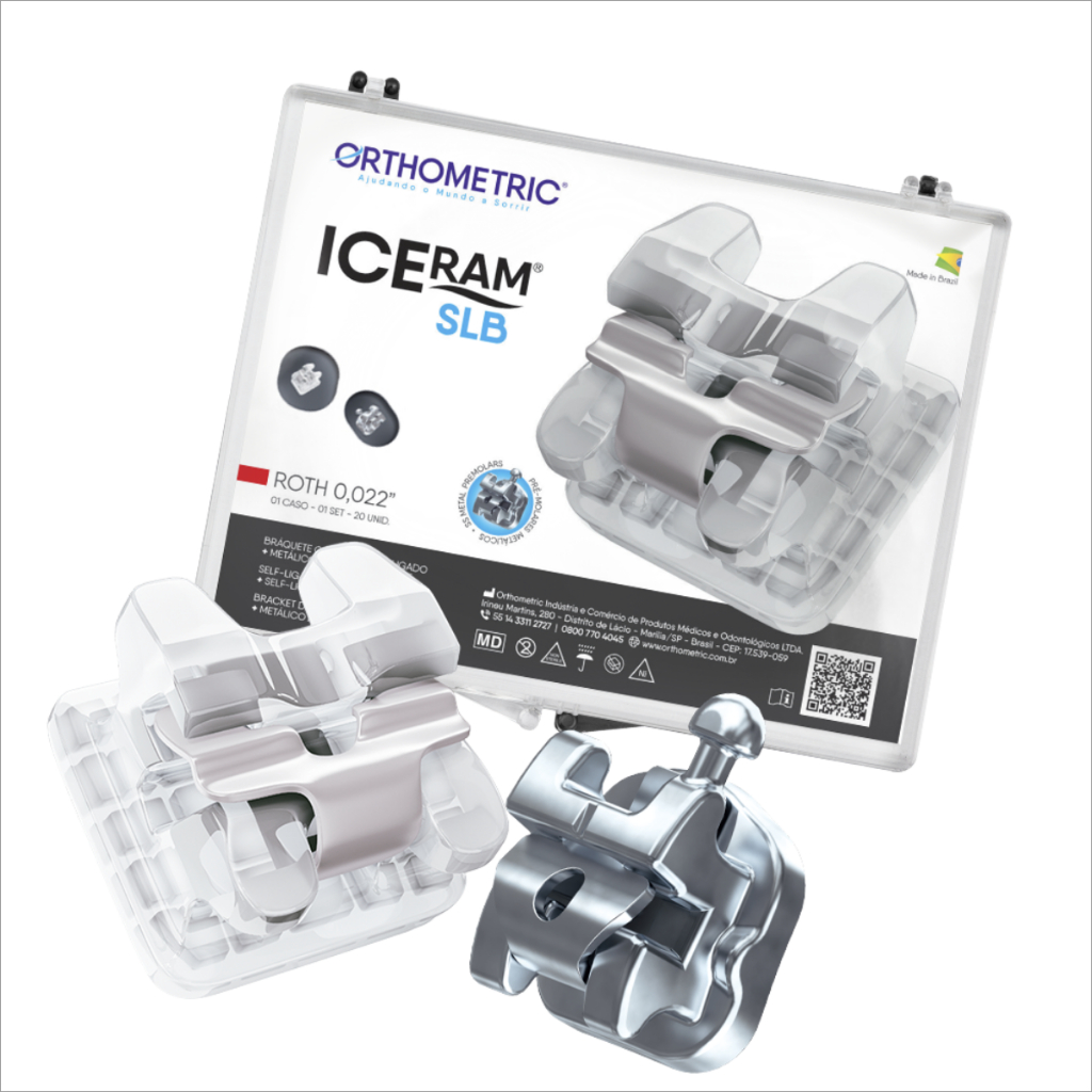 Bráquete Cerâmico Autoligado Iceram SLB Roth 0,022 1 Caso - Orthometric