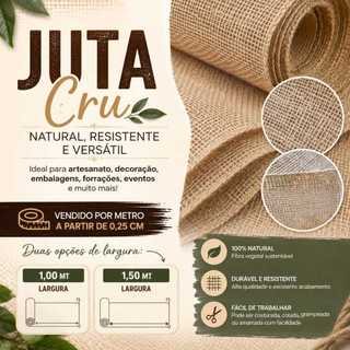 Tela Juta *Atenção as larguras* (LARGURA DIFERENTES DE *1,00 MT* E *1,50 MT*)Decorações em geral ,artesanatos..