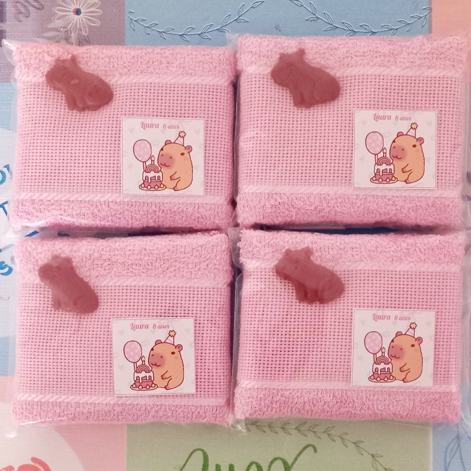 Lembrancinha Capivara Personalizada Brasil Bichinhos Kit 10 Unidades para Aniversário Infantil