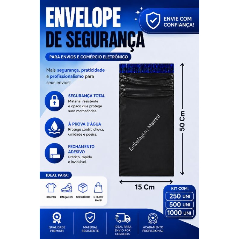 saquinho envio 15x50 envelope saco embalagem correio
