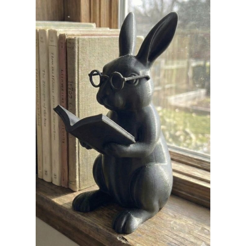 Escultura Decorativa Coelho 23 cm | Estilo Farmhouse, Luxo e Minimalista