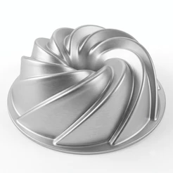 Forma Torta Suíça Bolo Vulcão Assadeira Decorada 21x8,5cm Alumínio Redonda Roldan