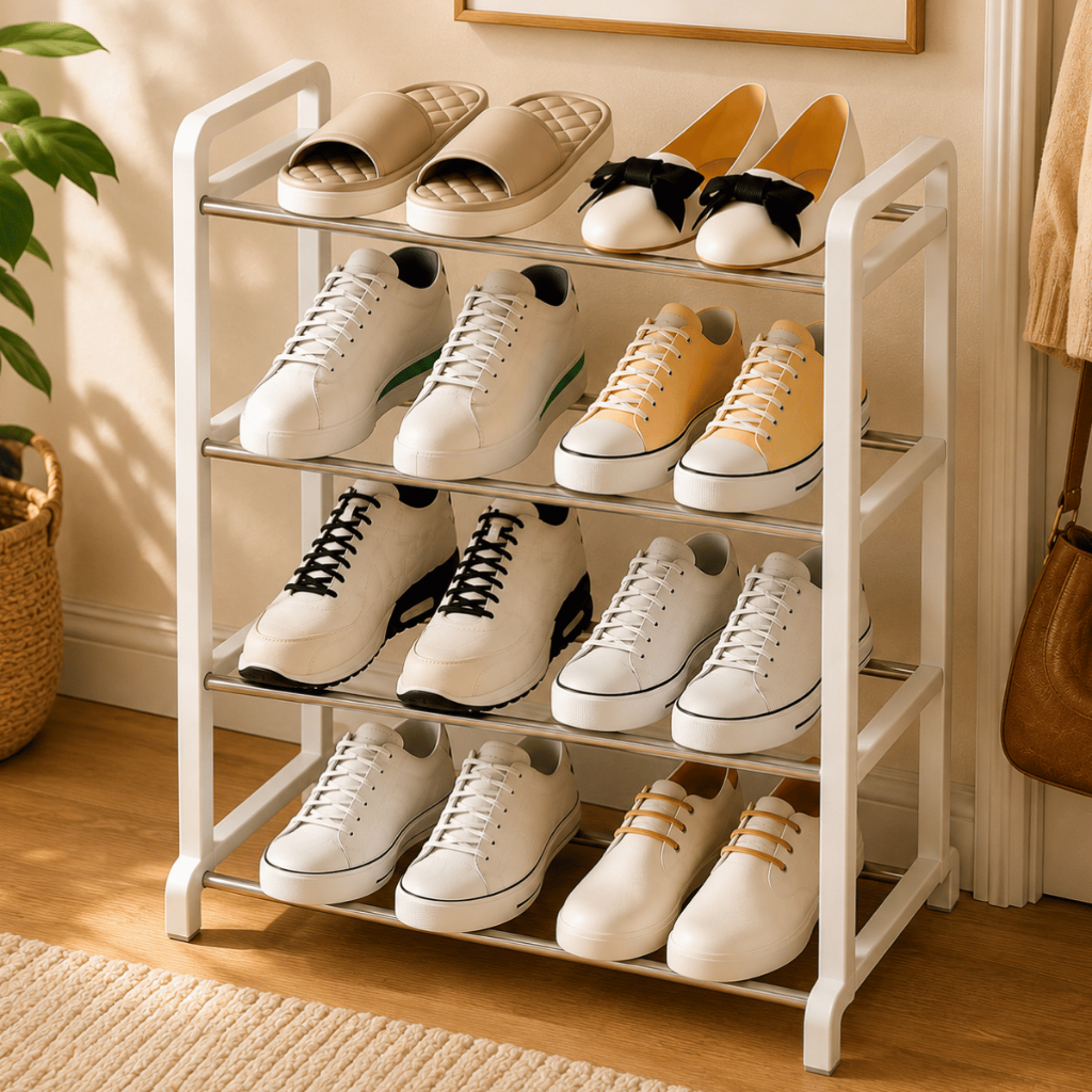 Sapateira Prateleira Organizadora Tênis Sandálias Botas Rack Guarda Calçados Estante Rack Decorativa Closet Lavanderia