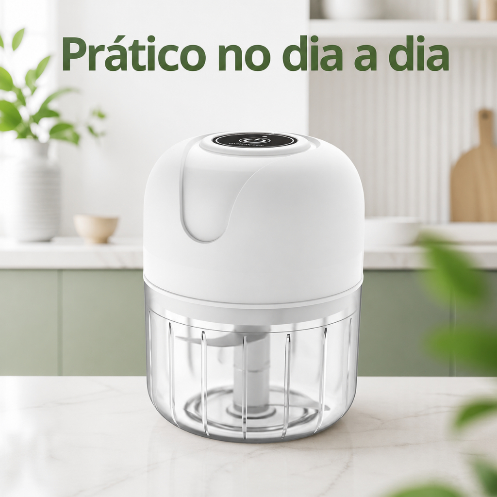 Mini Processador De Alimentos Elétrico Recarregável USB Triturador Alho Cebola Temperos Portátil