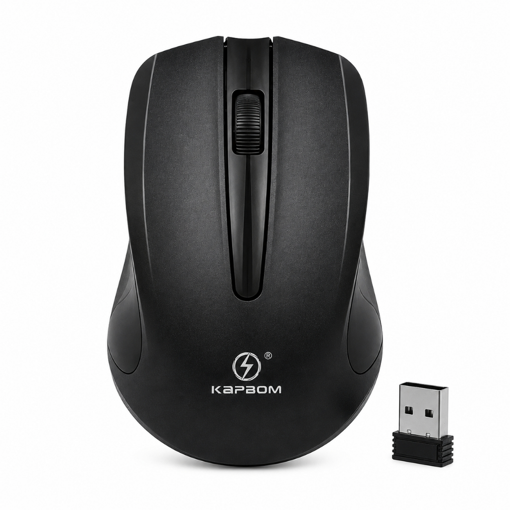 Mouse Sem Fio Kapbom KA-633 Com Receptor USB Wireless 2.4GHz