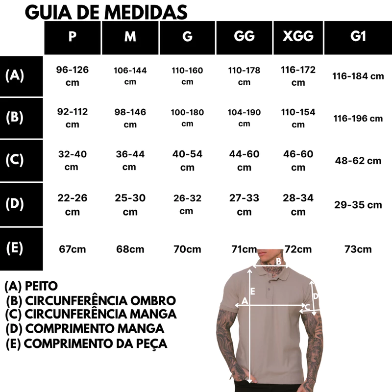 Camisa Polo Masculina de Poliamida com Gola — foto 7