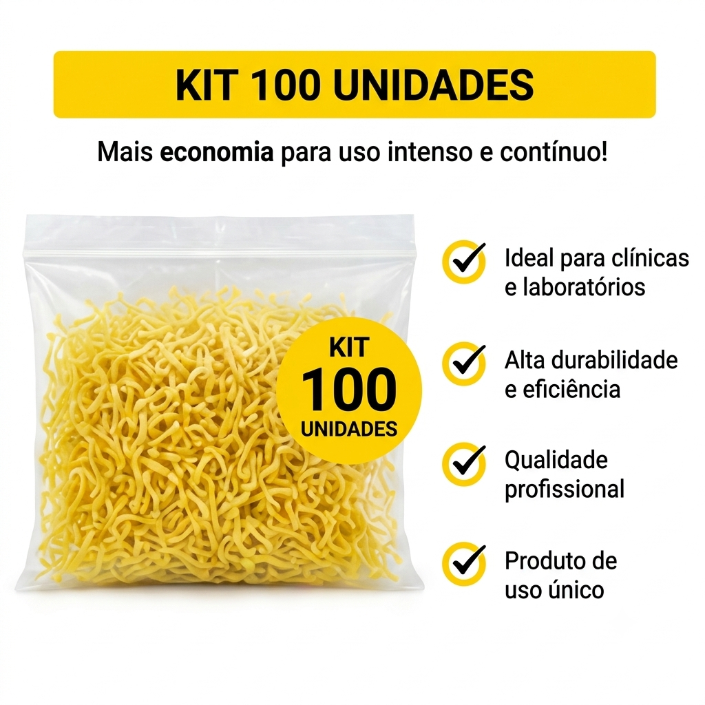 Kit 100 Ponta Intraoral Para Ponta Misturadora Amarela