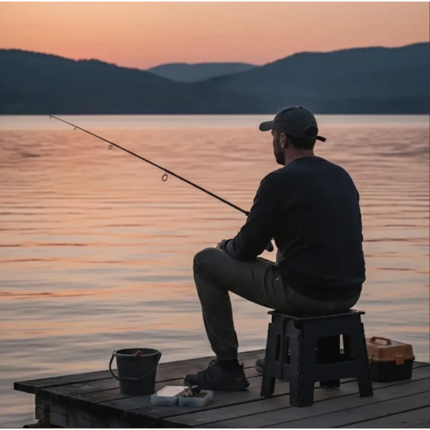 Banco Banqueta Dobrável Plastico Cadeira Camping Pesca