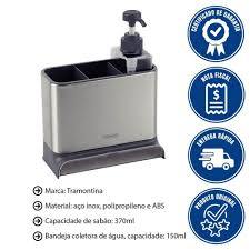 ORGANIZADOR DE PIA TRAMONTINA PLURALE EM PLáSTICO E AçO INOX 61537140
