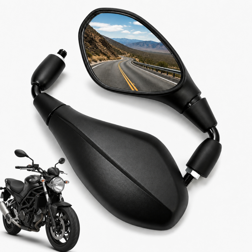 Par de Retrovisor Bmw F800 Haste Curta Rebaixada 90° Convexa Honda