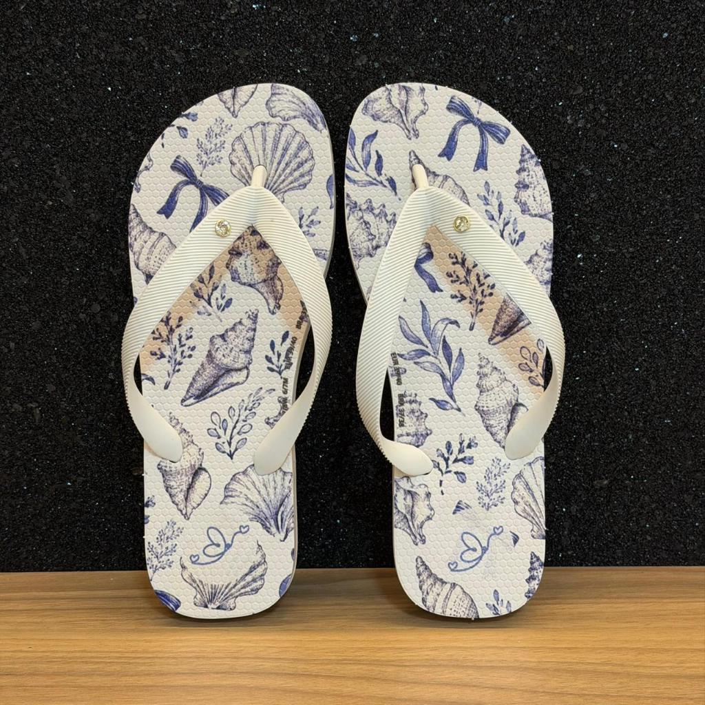 Chinelo Feminino Estampa Pérola Confortável Leve Para o Verão