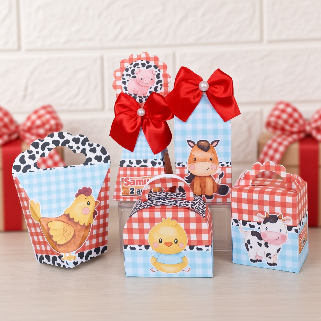 FAZENDINHA VERMELHA Kit Festa Personalizados-Lembracinhas-Aniversario