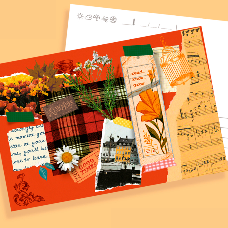 kit com 10 Cartões Postais [Memórias de Outono] Presente Decorativo Correspondência