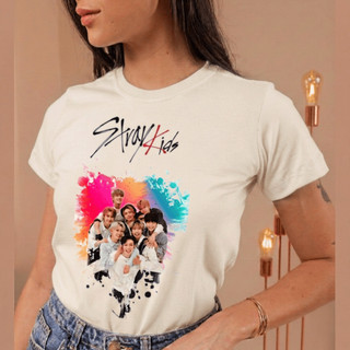 Camiseta Stray Kids Szoo Chibli Cute Integrantes Kpop Unissex 100% Algodão