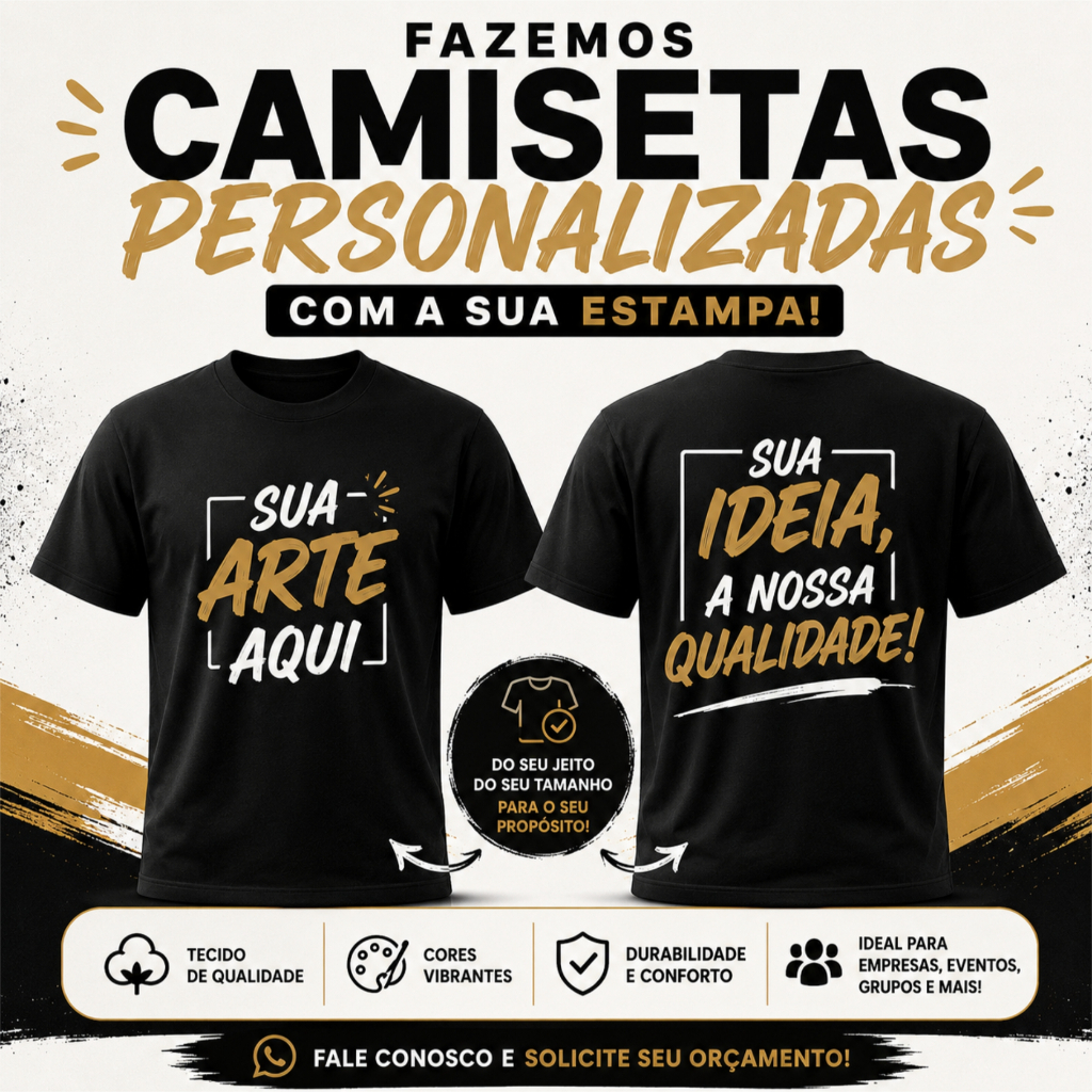 Camiseta Personalizada com a sua estampa!