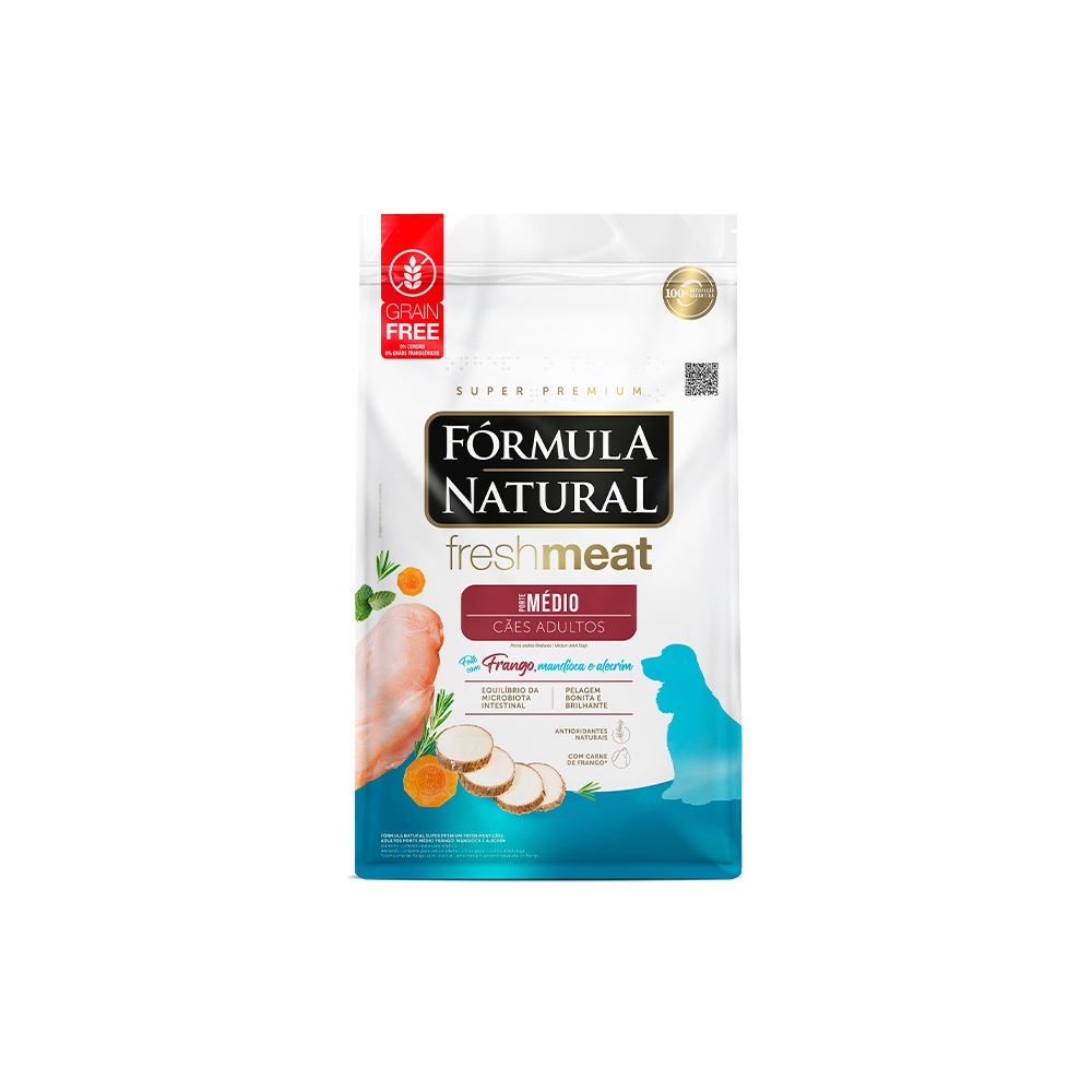 Ração Fórmula Natural Fresh Meat Cães Adultos Médio Frango 12 kg