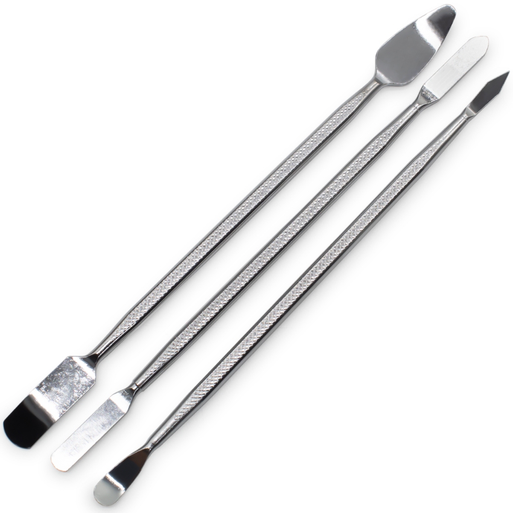 Kit 3 Espátulas Aço Profissional p/ Manutenção Celular Tablet Notebook Eletrônica