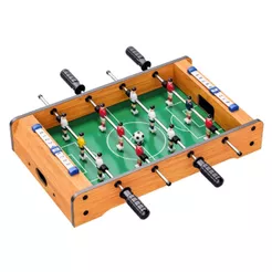 Mesa de Pebolim Infantil de Madeira Totó Brinquedo Mini Futebol de Mesa com 2 Bolinhas
