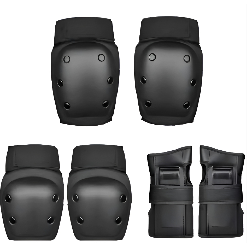Kit Equipamento De Proteção De Segurança Joelho Cotovelo Para Patins De Skate / Esporte com 6PÇS