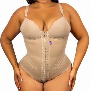 Body Modelador Inteiriço Plus Size Feminino | Redutor de Barriga e Cintura, Alças Ajustáveis, Confortável | 50 a 54