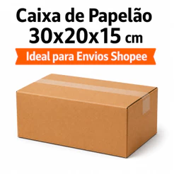 Kit 100/50/25 Caixas de Papelão Resistente 30x20x15 Envios E-Commerce Correios Sedex Pac Embalagem Reforçada