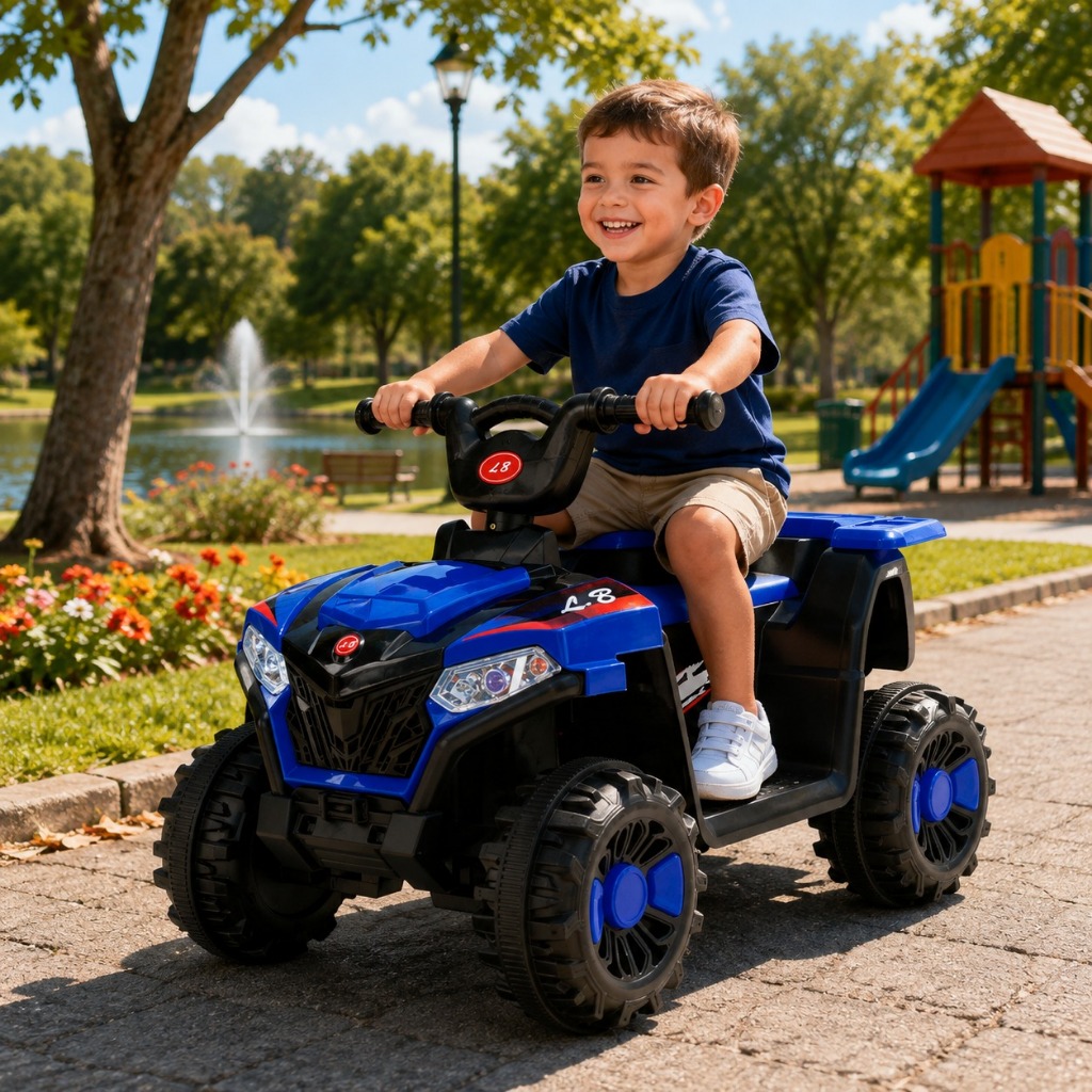 Carrinho de Passeio Eletrico Zippy Toys Infantil 6v Grande Luzes e Sons Menina e Menino