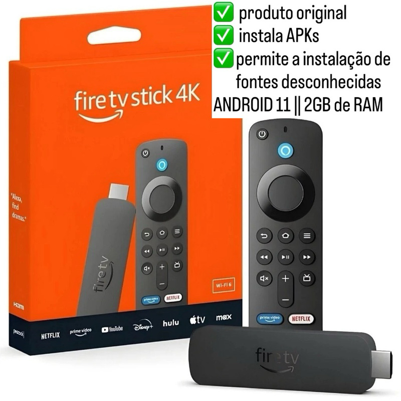 Amazon Fire TV Stick 4K de 2ª geração com Alexa