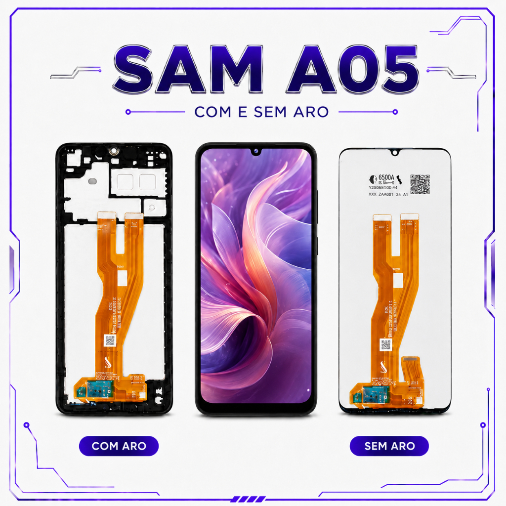 Tela para Samsung Galaxy A05 LCD Touch Screen Reposição – Cores Vivas, Brilho In