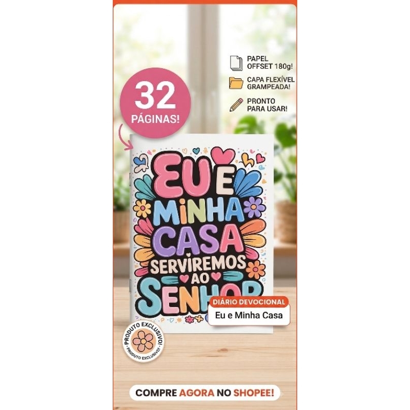 Imagem Diário Devocional Cristão feminino 32 páginas A5 | Caderno de Oração, Gratidão e leitura Bíblica| Presente Evangélico