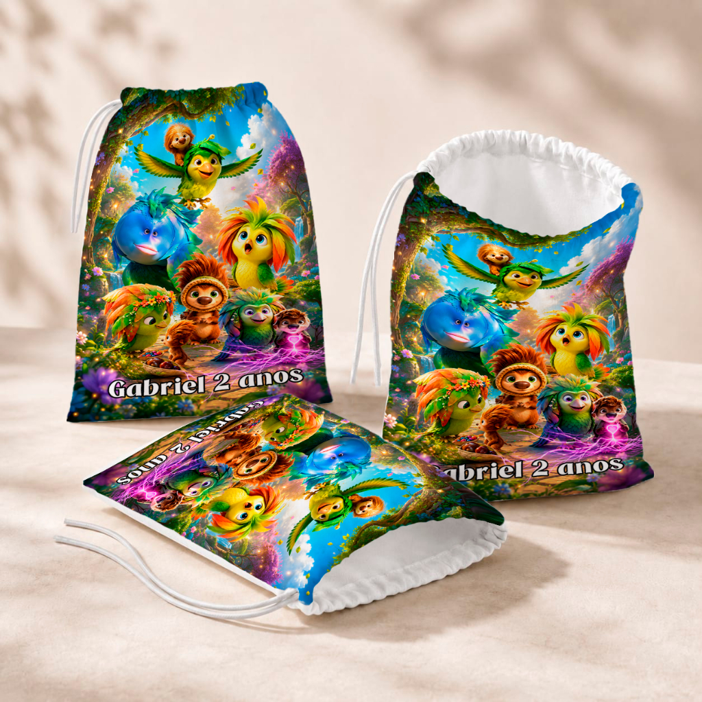 20 Sacolinhas Personalizada Festa Infantil 18x26 Aniversário Lembrancinha Como Mágica