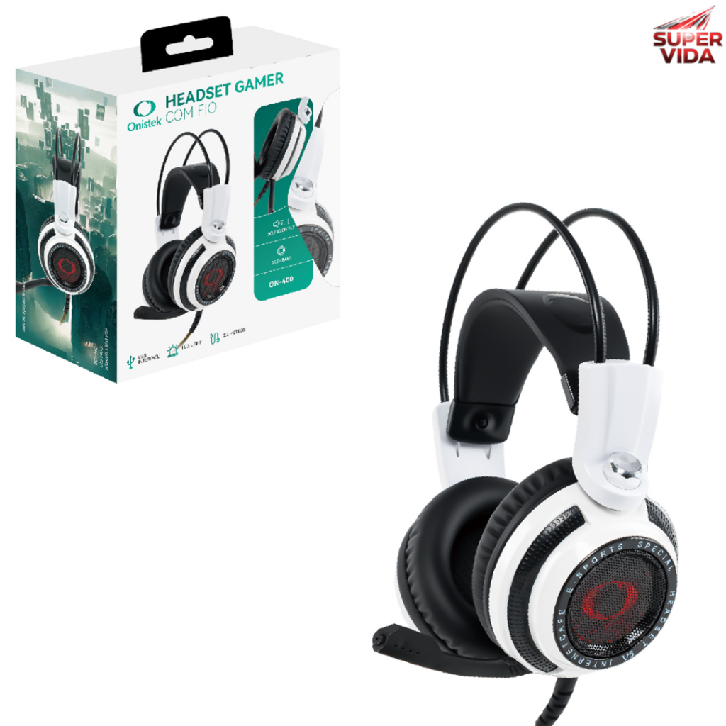 Headset Gamer Com Fio Microfone LED P2 USB 40mm Estéreo Para PC Computador PS4 Xbox Notebook