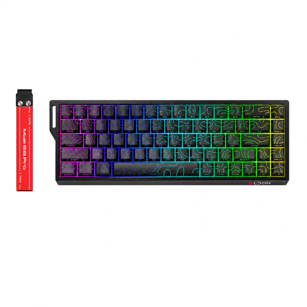 Teclado Gamer Magnético Rgb Hall Effect 0.01mm 8000hz LDON Mide 68 0.1ms Lineart Contornado Magnetic Software