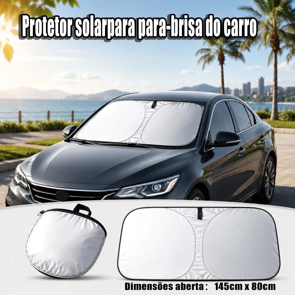 Protetor Solar Para-brisa Carro Quebra Sol Portatil Uv Painel Universal - Fácil de usar e guardar！