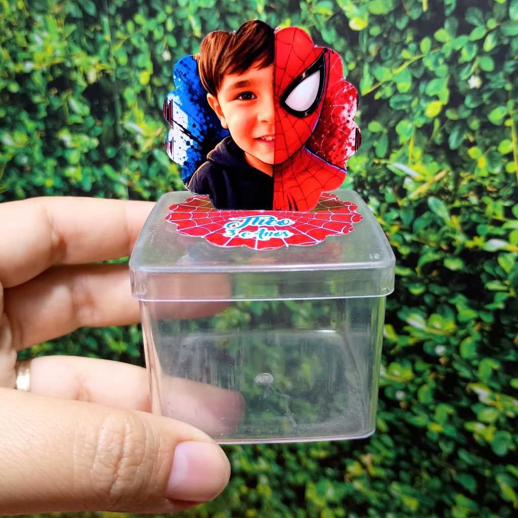 Aplique Personalizado Para Caixinha Acrilica 5x5 ou Latinha Lembrancinha para Festa Infantil