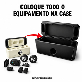 Case Rígida para Microfone Hollyland – Estojo Protetor Organizador para Transporte e Armazenamento