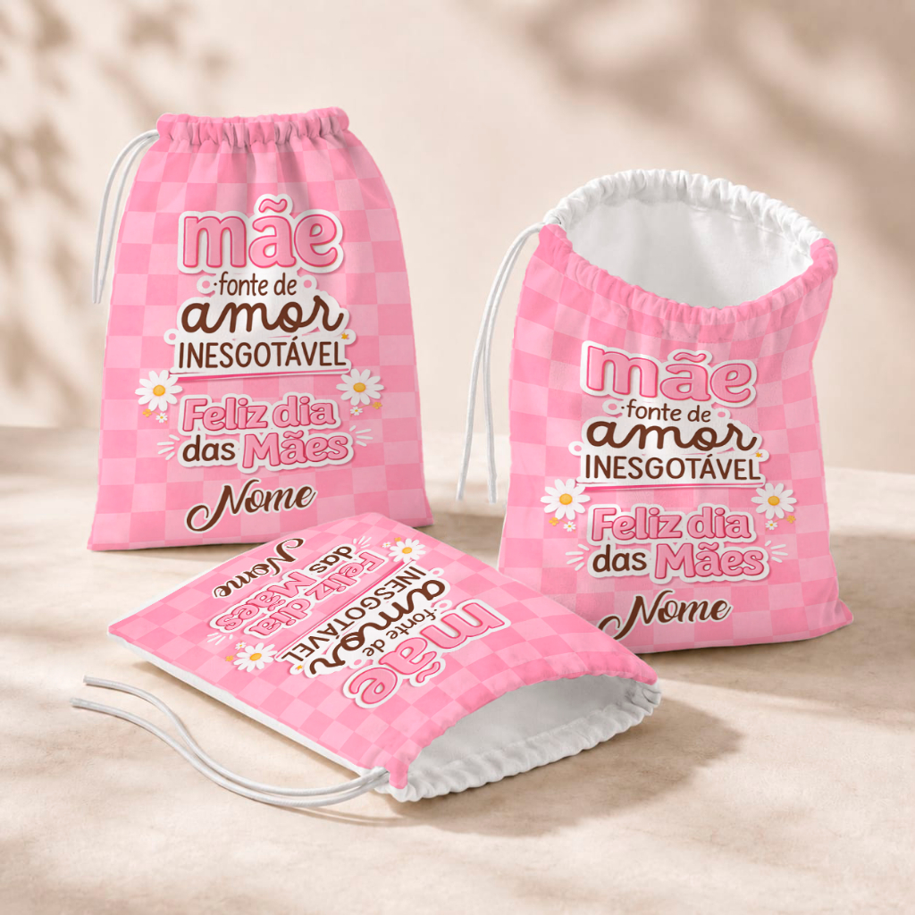 20 Sacolinhas Personalizada Festa Infantil 18x26 Aniversário Lembrancinha Feliz dia das Mães M2