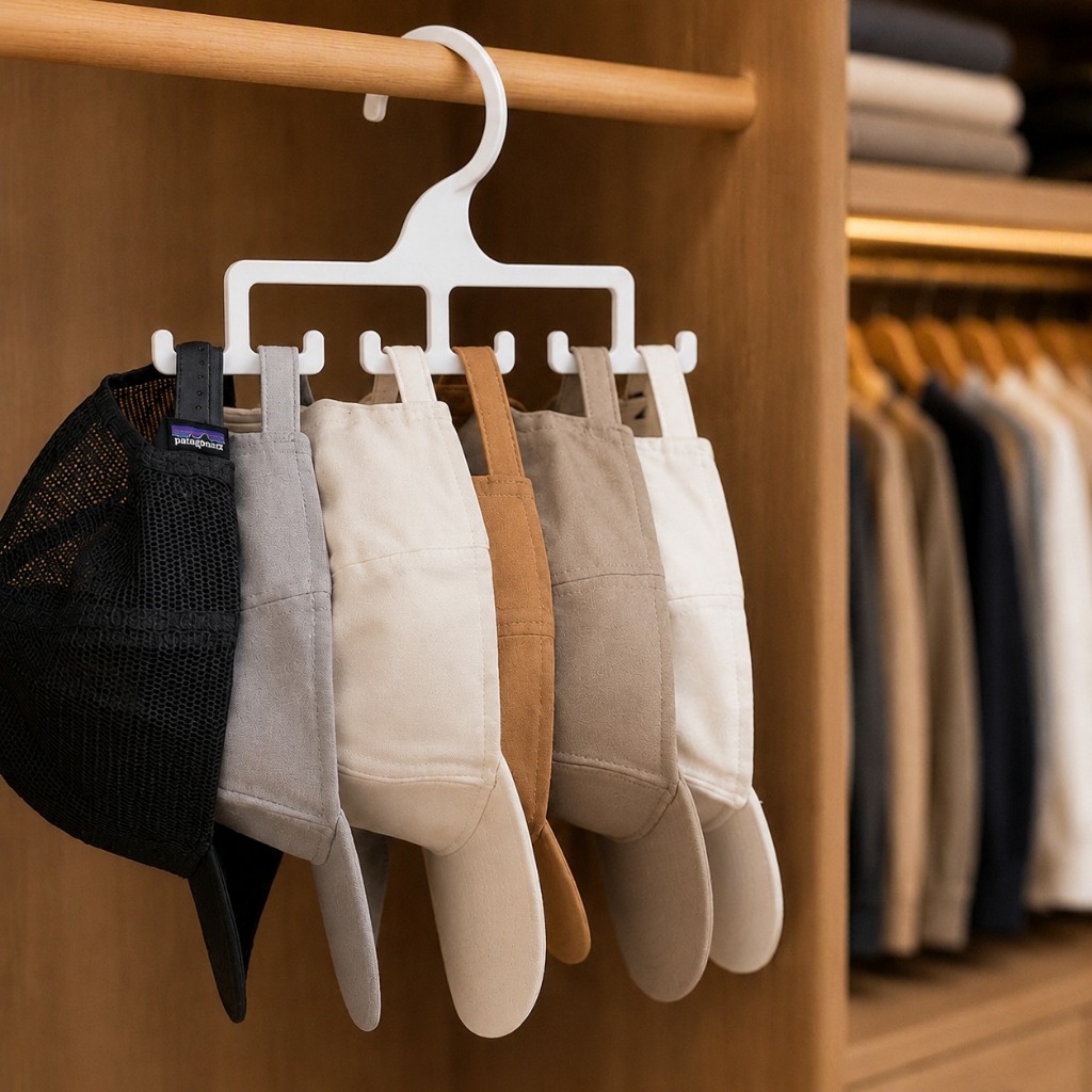 Cabide Para Bone Suporte 6 Lugares Organizado De Guarda Roupa Closet impressão 3D Resistente