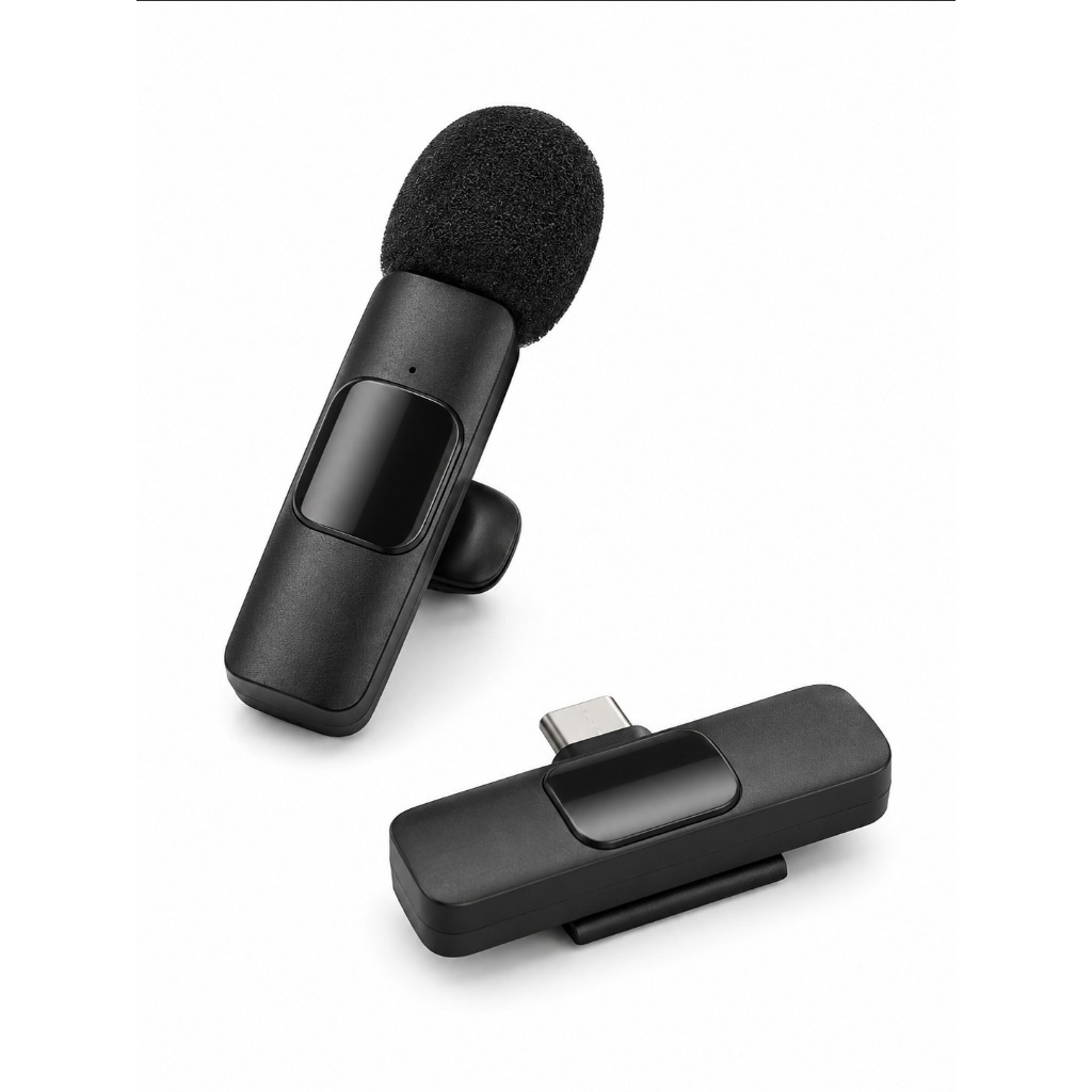 Microfone de Lapela Sem Fio K1 para Criadores de Conteúdo