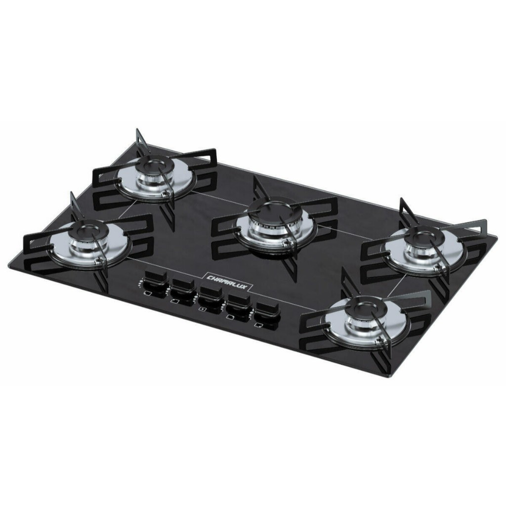 Cooktop Chamalux 5 Bocas Ultra Chama - Acendimento Inteligente e Mesa de Vidro Temperado