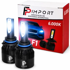 Par Lâmpada Super LED Automotiva 6000K 7000LM 12V 24V IP67 Luz Branca Forte