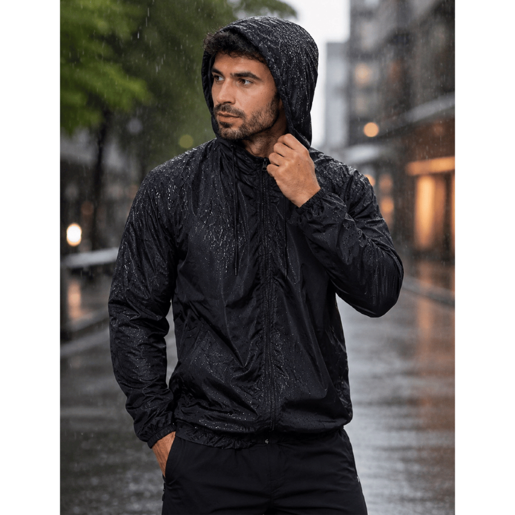 Jaqueta Corta Vento Lisa Com Capuz Forrado - Corta Vento Repelente a Agua Jaqueta Masculina Treino Esportes