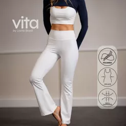 Lovito Vita Calça Flare Esportiva Lisa SPB19982029