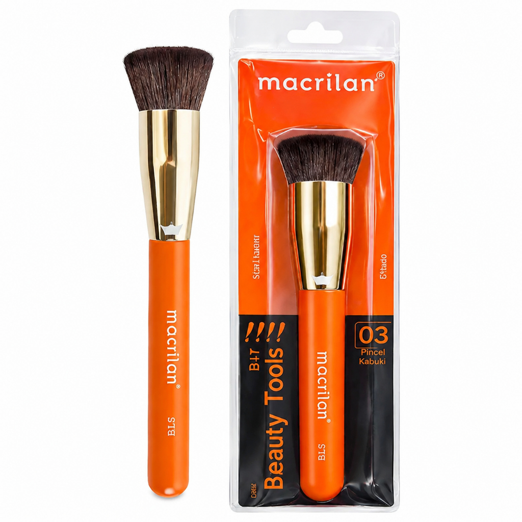 Pincel Para Base Macrilan BT03 Beauty Tools Profissional Maquiagem