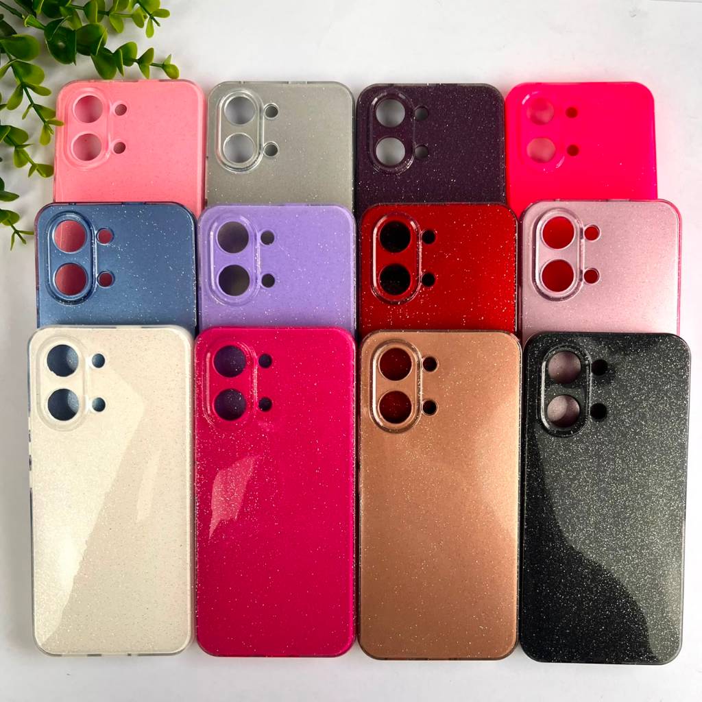 Capa Brilhante Forrada Para Xiaomi Poco X8 Pro Max / Capa Feminina Colorida Glitter (CF68).