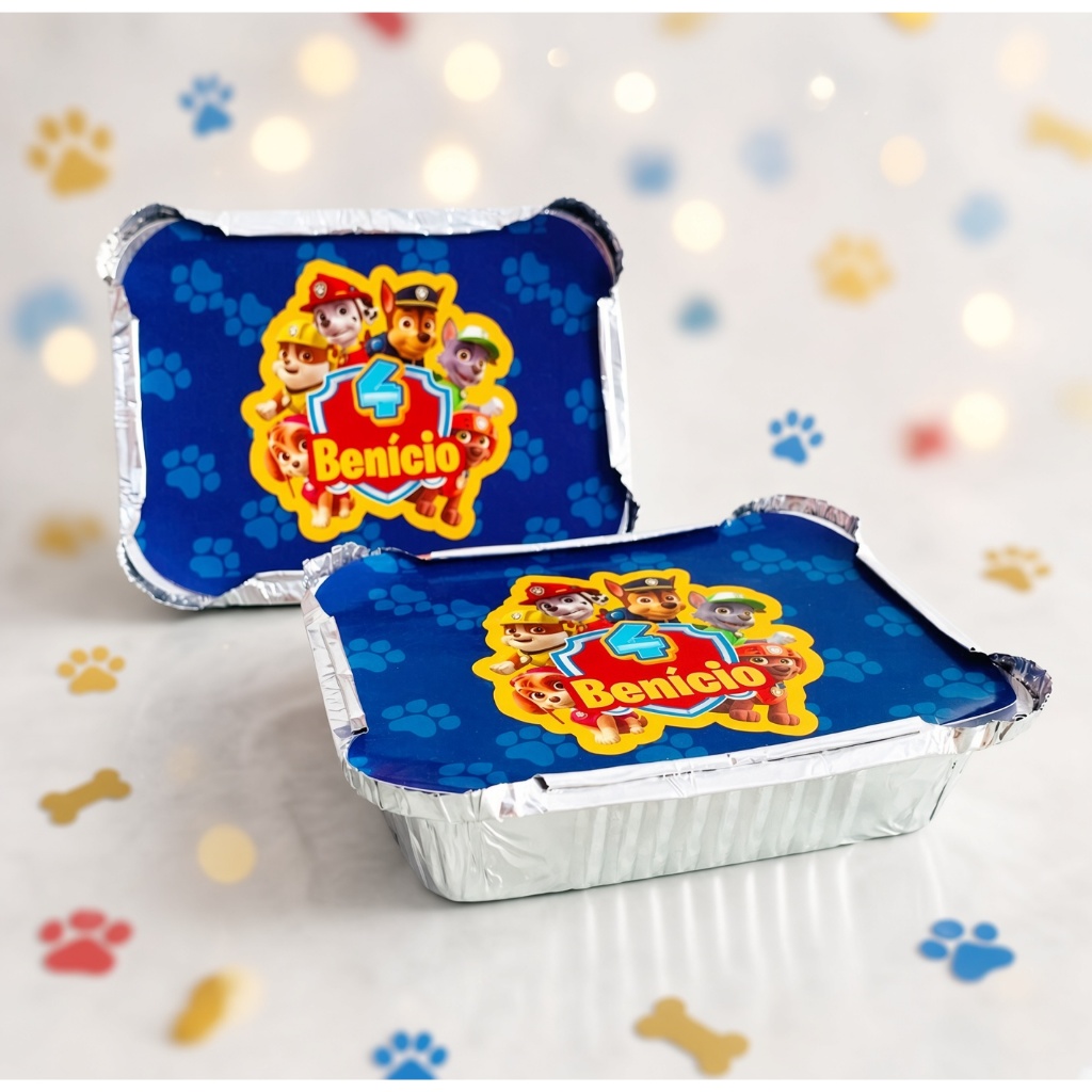 Marmitinha Personalizada Patrulha Canina 250ml Lembrancinha Festa Infantil Aniversário Tema Patrulha Canina Menino
