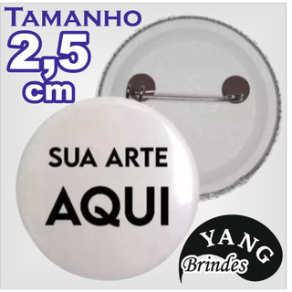100 bottons tamanho 2,5 cm